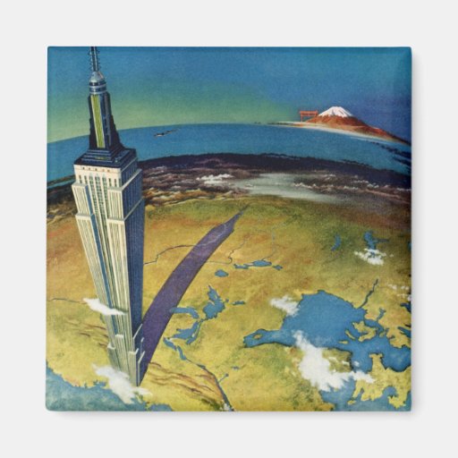Empire State Building vintage New York City Magnets Pour Réfrigérateur