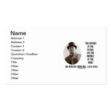Empires Of Future Are Empires Of Mind Churchill Business Cards