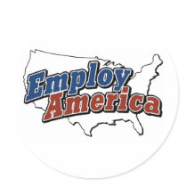Employ America Products Round Sticker
