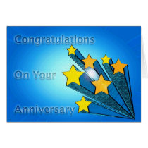 Employee Anniversary Shooting Stars cards