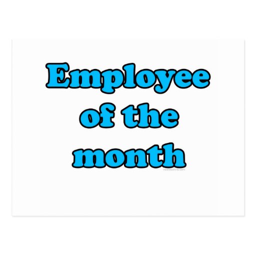 employee of the month post card