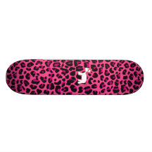 Empreinte de léopard mignon de rose de licorne skateboards personnalisés