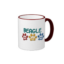 Empreinte de patte de MAMAN de BEAGLE Tasse