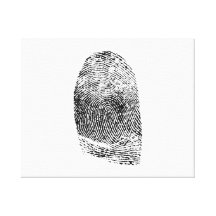 Empreinte digitale toile tendue sur châssis