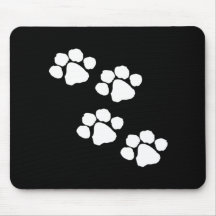 Empreintes de pattes animaux tapis de souris