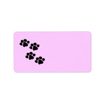 Empreintes de pattes étiquettes d’adresse