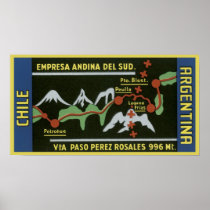 Empresa ANdina Del Sud, Chile, Argentina Posters