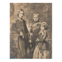 Empress Charlotte of Mexico & brothers #007M Postcards