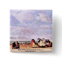 Empress Eugenie On The Beach At Trouville Button