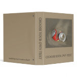 Empty Beer Can in Sand 3 Ring Binder