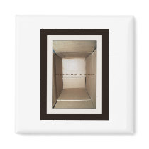 empty cardboard box fridge magnet