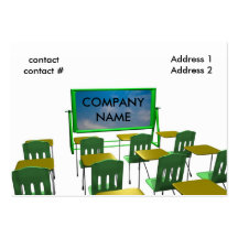 empty classroom sky chalkboard business card template