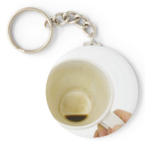 Empty coffee cup key chain