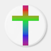 Empty cross fridge magnet