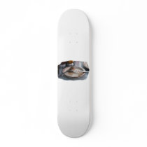 Empty Eaten Plate Fork Knife Food Foodie Design Custom Skate Board