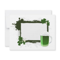 Empty editable invitation card for StPatrick's Day