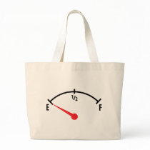 empty fuel tank indicator gauge car tote bag