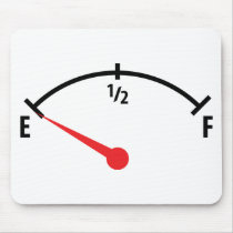 empty fuel tank indicator gauge car mouse pad