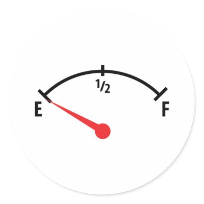 empty fuel tank indicator gauge car stickers by Tomaniac