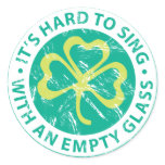 Empty Glass Shamrock Stickers