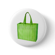 Empty green reusable grocery bag pin