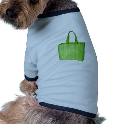 Empty green reusable grocery bag dog clothing by joxxxxjo