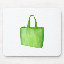 Empty green reusable grocery bag mouse pad