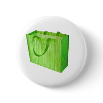 Empty green reusable shopping bag