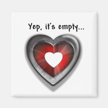 Empty Heart Refrigerator Magnets