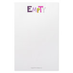 Empty hollow still quiet vacant zen colour word ar stationery