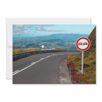 Empty road with turn custom invites