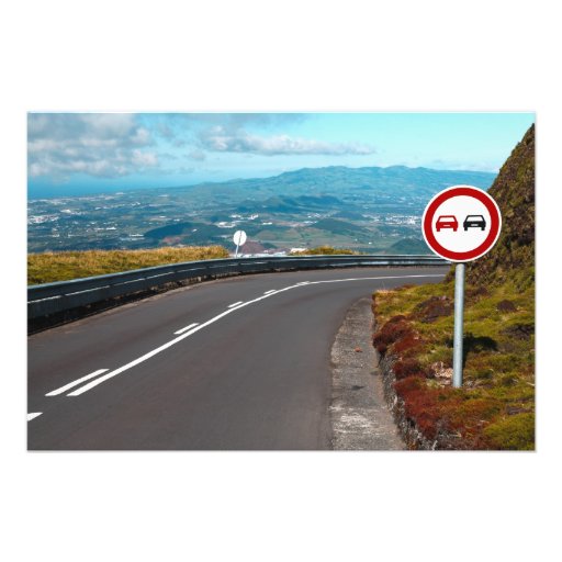Empty road with turn photo