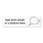 Empty speech bubble #2 bumper stickers
