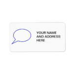 Empty speech bubble #2 personalized address label
