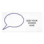 Empty speech bubble #2 custom photo card