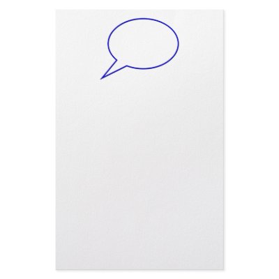 Empty speech bubble #2 stationery design by Artists4God