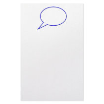 Empty speech bubble #2 stationery design