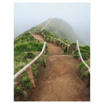 Empty walking trail flyer design