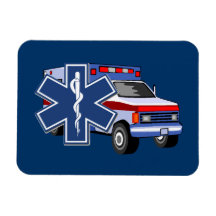 EMS Ambulance Rectangle Magnets