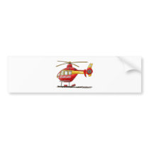 EMS EMT Rescue Medical Helicopter Ambulance Bumper Sticker