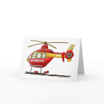 EMS EMT Rescue Medical Helicopter Ambulance Cards