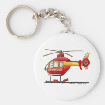 EMS EMT Rescue Medical Helicopter Ambulance Key Chains