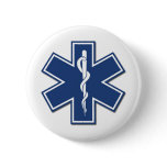 EMS Star of Life Pinback Buttons