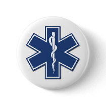 EMS Star of Life Pinback Buttons