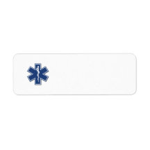 EMS Star of Life Return Address Label