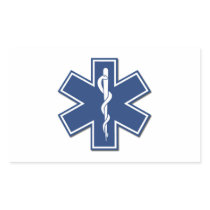 EMS Star of Life Rectangle Stickers