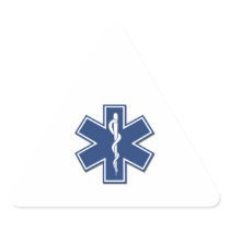 EMS Star of Life Triangle Sticker