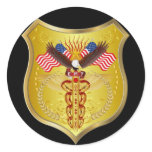 EMT-1-V-1 ROUND STICKERS