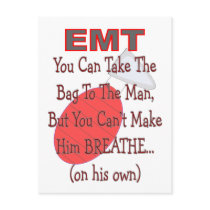 EMT "Bag to the Man" Hilarious Gift Ideas Postcard