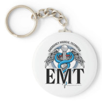 EMT Caduceus Blue Key Chain